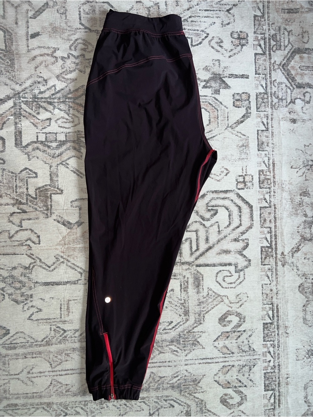 lululemon athletica Adapted Jogger Pants Burgundy with red